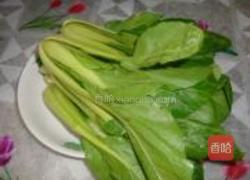 油菜平菇的做法图解3