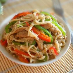 双椒金针肉丝的做法[图]