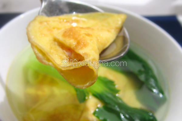 鲜虾蛋饺汤