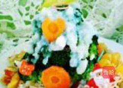 缤纷圣诞腊味炒饭的做法图解14