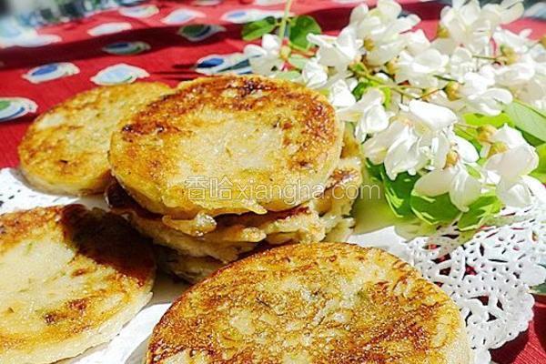 香甜煎槐花饼