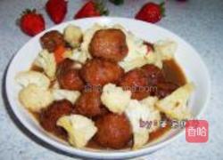 菜花烩肉丸的做法图解10