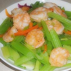 西芹炒虾仁的做法[图]