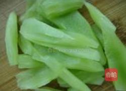 素炒油麦菜的做法图解3