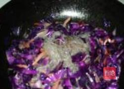 粉丝炒紫甘蓝的做法图解8