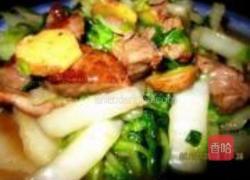 牛肉炒大白菜的做法图解4