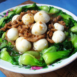 肉蛋烧汁油菜的做法[图]
