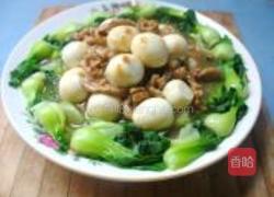 肉蛋烧汁油菜的做法图解8