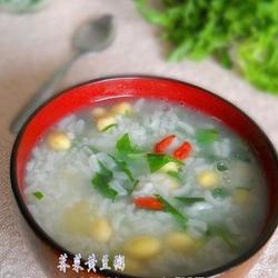 荠菜黄豆粥的做法[图]