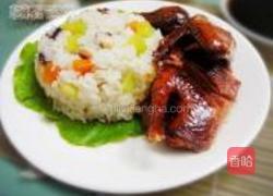 三杯乳鸽彩蔬饭的做法图解19