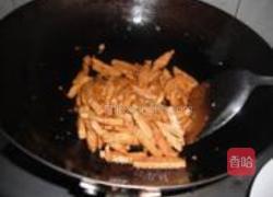 香芹白豆干炒肉的做法图解4