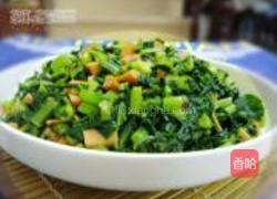 萝卜叶炒火腿的做法图解10