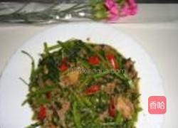 空心菜沙茶羊肉的做法图解12