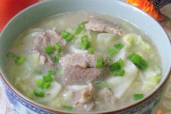 肉片山药炖白菜