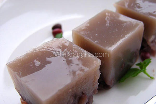 椰香红豆糕