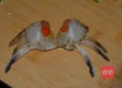 青椒炒蟹的做法图解3