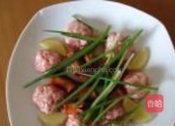 黄鳝蒸小肉圆的做法图解2