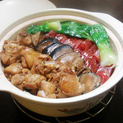 北菇滑鸡腊味饭的做法[图]
