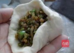 豆角肉馅发面饼的做法图解5