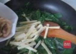 腐乳荠菜炒冬笋的做法图解7