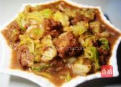 回锅排骨包菜的做法图解7