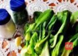 家常清炒油菜的做法图解1