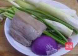 茭白回锅肉的做法图解1