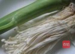 金针扒芥蓝的做法图解1