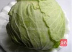 虾油炒粉丝卷心菜的做法图解1