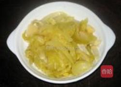 酸菜炒大肠的做法图解2