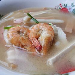 海鲜菇火腿虾汤的做法[图]