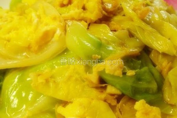 蛋香手撕包菜