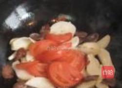 番茄杏鲍菇炒香肠的做法图解5