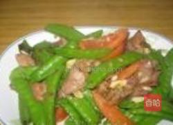 荷兰豆炒肉的做法图解4