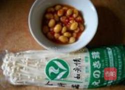 腊八豆拌金针菇的做法图解1
