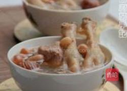 花生眉豆鸡脚汤的做法图解11
