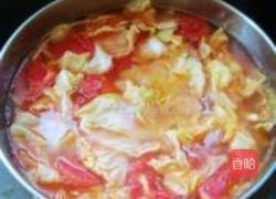 番茄面鱼包菜的做法图解6