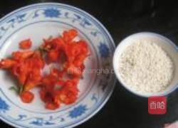 石榴花糯米粥的做法图解1
