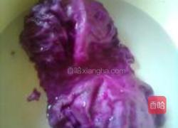 紫甘蓝梅花糕的做法图解3