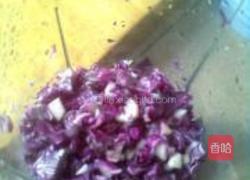 紫甘蓝梅花糕的做法图解5