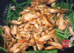 韭菜燜鮮河蝦的做法圖解4