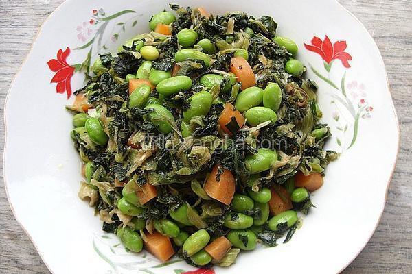 梅干菜炒毛豆