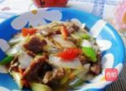 葱爆蚝油羊肉的做法图解8