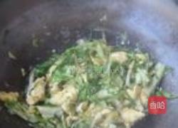 苦菊炒鸡蛋的做法图解6