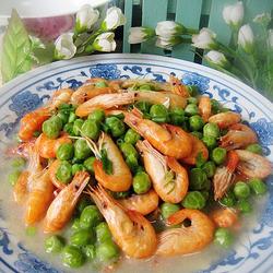 豌豆烧鲥虾的做法[图]