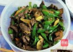 辣椒炒肝心的做法图解7