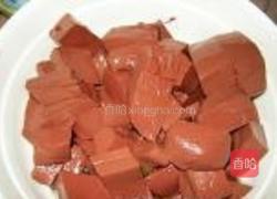 韭菜炒猪血的做法图解3