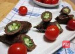 秋葵牛肉卷的做法图解12