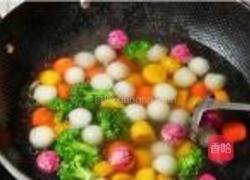 炒五色蔬丸的做法图解3