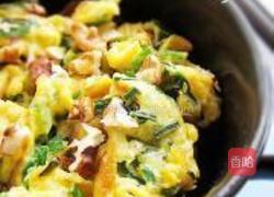 桃仁野葱炒蛋的做法图解10